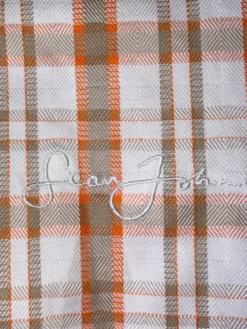 (NWT)-Sean John-Orange Plaid- Short Sleeve Button-Down Shirt Men’s- (XXL)